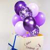 40Pcs Metallic Balloons Pearl Latex Balloon Purple Confetti Balloons for Birthday Weddings Baby Shower Party Decorations