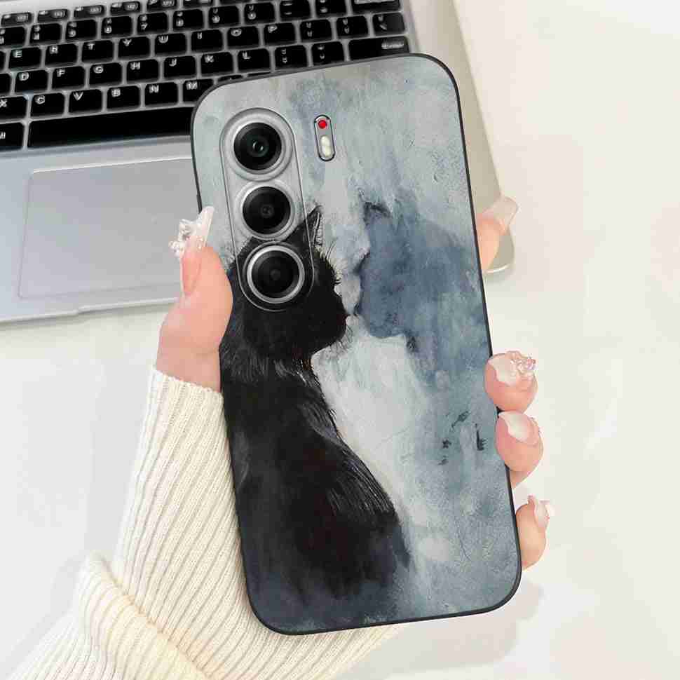For Tecno Camon 40 Pro 5G Case Fashion Flower Cute Rabbit Soft Silicone Cover For Tecno Camon 40Pro 5G 6.78" Bumper Phone Cases