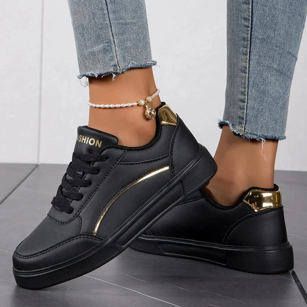 Fashion Women Casual Sneakers Leather Platform Sneakers for Women Classics Comfort Skateboarding Shoes Non-Slip