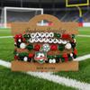 Conjunto de Pulseiras de Contas para Fãs de Futebol com Pingentes de Letras de Tênis de Futebol Pulseira de Camadas Múltiplas para Torcedores com Tema da Copa do Mundo de 2026 Joias Esportivas