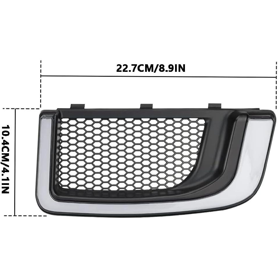 Fairing Lower Grill LED Turn Signal Lights, Tracer LED Running Light/Turn Signal Fairing Lower Grills, Chrome