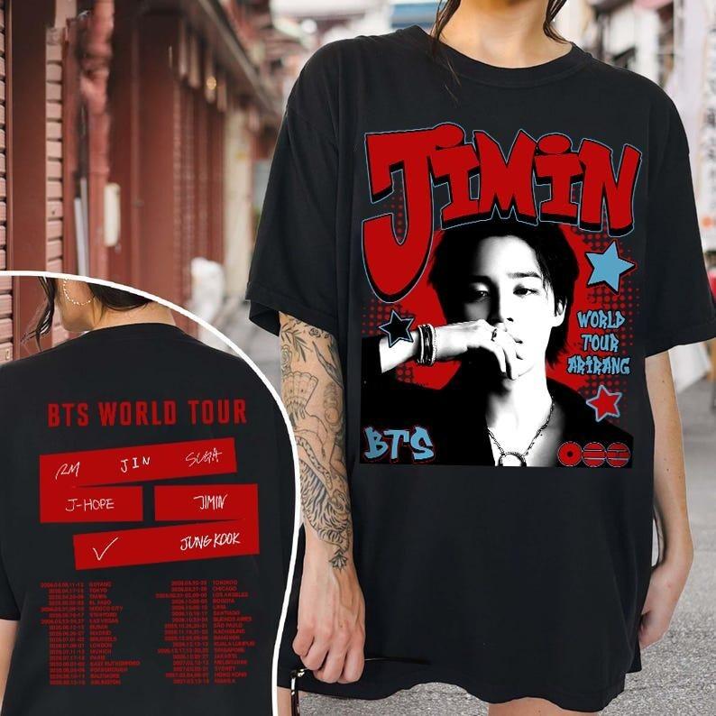 2026 Begränsad Kpop Pojkband Medlem T-shirt, Kpop Tröja, Bts Turné Present, Världsturné Merch, Arirang Kpop Bangtan, Bts Fandom Present till Fan