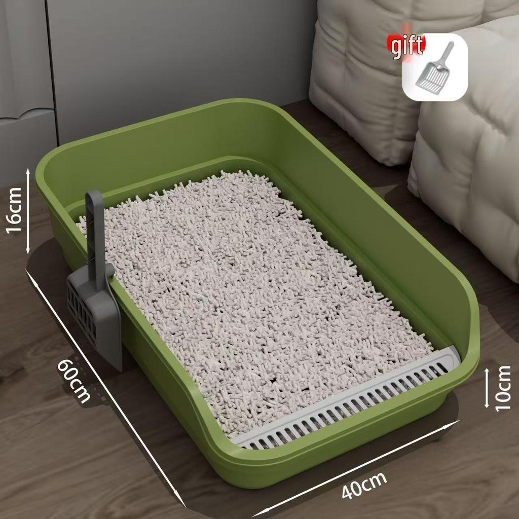 Anti-Splash Jumbo Cat Litter Box: Semi-Closed Super Large Cat Toilet
