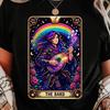 The Bard Tarot Shirt | Fantasy Musician Art Tee | Rainbow Fantasy Illustration