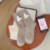 Ladies Autumn New Simple Assorted Cute Bunny College Style Breathable Sweat-absorbing Tube Cotton Socks