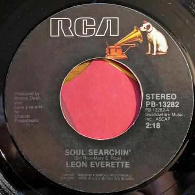 7inch Record LEON EVERETTE  Soul Searchin PB13282 RCA 1982 US CountryFolk Used