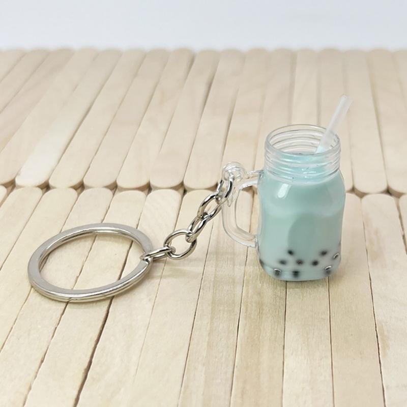 Roztomilý přívěsek na klíče Bubble Tea Kawaii přívěsek na batoh Mini přívěsky šálků Dárky pro páry