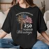 Unisex Unisex TShirt Eagle 250 Years of Freedom USA 17762026 Patriotic Vintage Pure Cotton Tees T Shirt Clothing Birthday Present