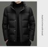 Men's 90% Goose Down Hooded Winter Jacket – Casual, Warm, Fashionable, Short Coat