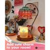 Strawberry Glass Candle Warmer Lamp with Timer and Dimmable Light for Jar Candles Gifts