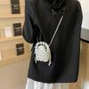 Niche Design Pearl Women's Bag Texture Portable Accessories Bag Versatile Mini Handmade Beaded Messenger Bag