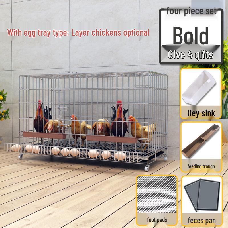 Large Automatic Chicken Coop with Folding Cage & Manure Cleaning System for Chickens, Ducks, and Geese
