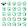 Classroom Grouping Labels 30PCS Numbered Pencil Toppers, Reusable Prevent Confusion Labels, Management System Plastic Tracking Marker Clips,