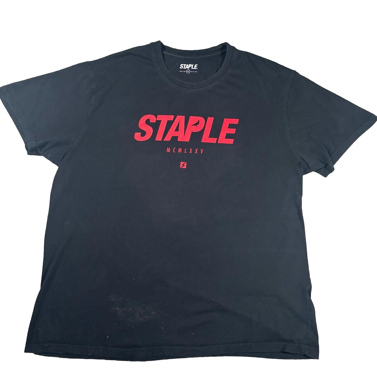 

Staple Рубашка Мужская 3XL XXXL Черная С Коротким Рукавом Jeff Staple Голубь Графическая Футболка 2XL