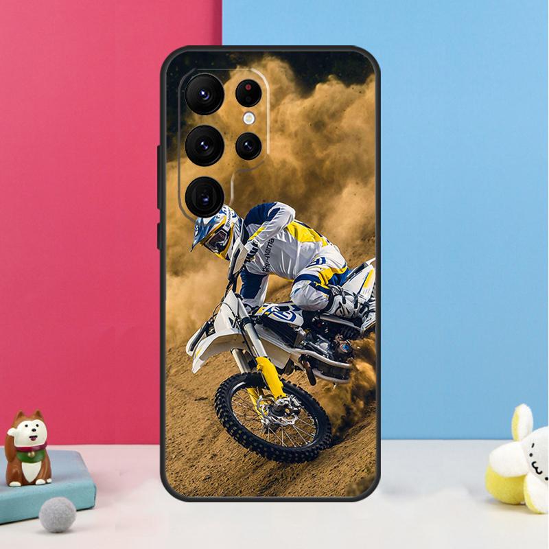 Moto Cross Motorcycle Sports Case For Samsung Galaxy S24 S26 Ultra S20 S21 S22 S23 S25 Plus S10 S25 FE Back Cover Shell
