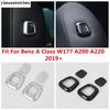 Seat Head Pillow Adjust Button Cover Trim For Mercedes-Benz A Class W177 A200 A220 - 2024 Carbon Fiber / Matte Accessories
