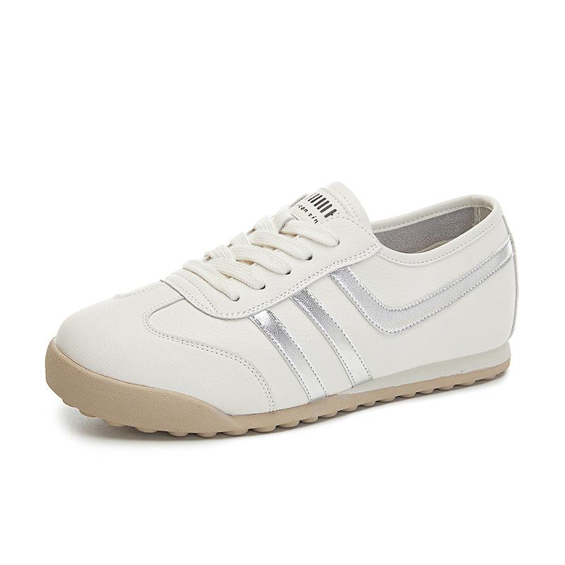 Genuine Leather Forrest Gump Shoes 2025 Spring New Flat-soled Sports Shoes Women's Casual Versatile Women's Shoes Trend Daily White Shoes