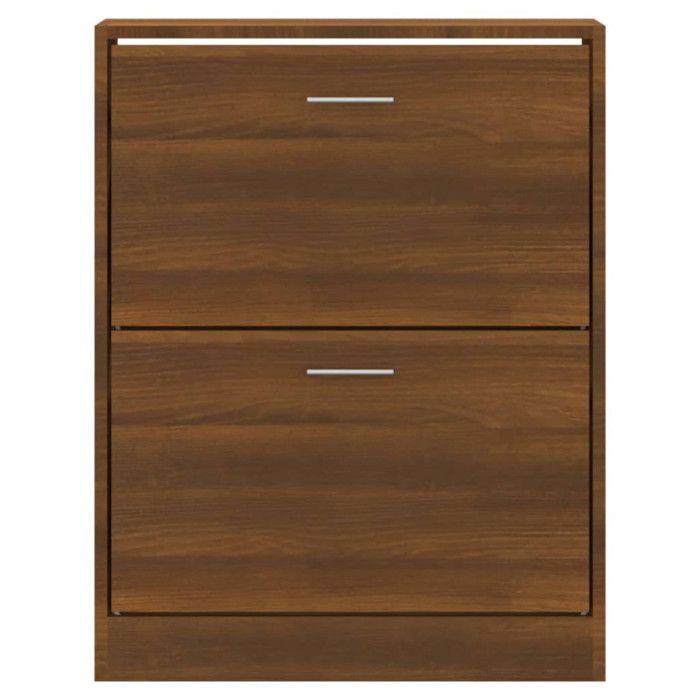 VidaXL Armoire à chaussures Chêne marron 63x24x81 cm Bois d'ingénierie 342563