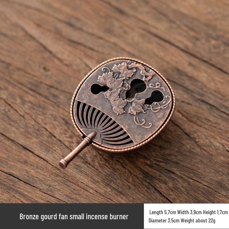 Vertical Baifu Hollow Creative Alloy Incense Burner - Office Decor