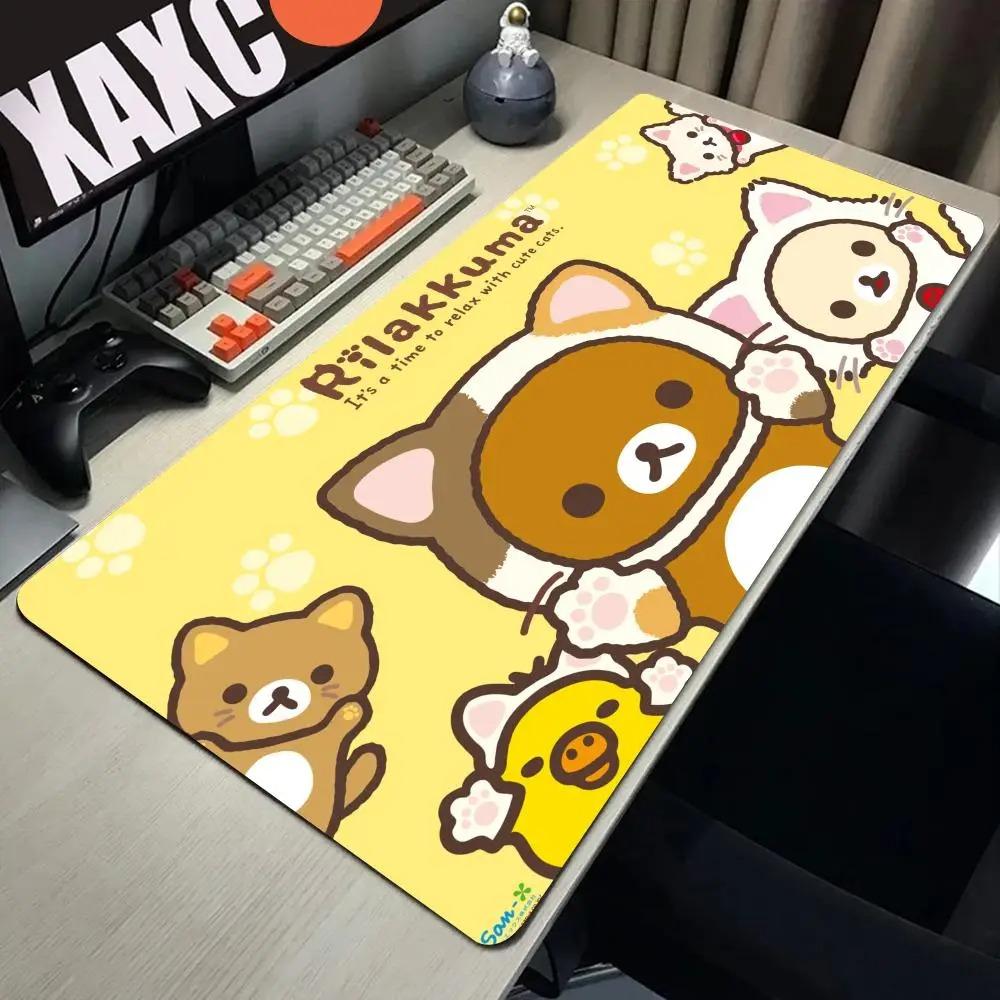 Large Mouse Pad Rilakkuma-es Mousepad Gamer Office Accessories Pc Cabinet Games Desk Mat Computer Desks Keyboard Gaming Mats