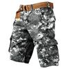 Men's Independence Day Printed Multi Pocket Workwear Shorts