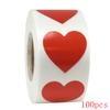 Heart Red Stickers Seal Labels 50-500Pcs Labels Stickers Scrapbooking For Package And Wedding Decoration Stationery Sticker