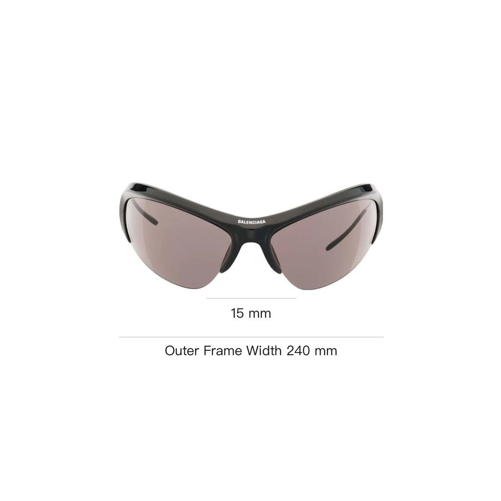 Balenciaga Logo Print Irregular Frame Sunglasses Women sunglasses BB0232S001