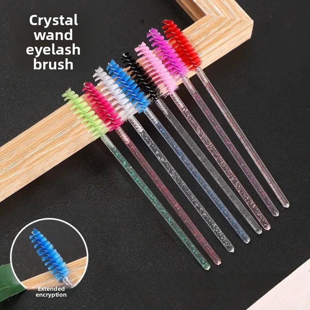 50Pcs Disposable Eyelash Brushes Bendable Crystal Eyebrow Brush Lash Extension Brushes Spoolies Mascara Wand Beauty Makeup Tools