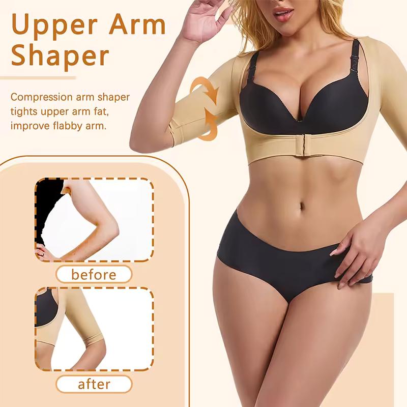 Damen Armformer Halbarm Rückenstütze Unterwäsche Push-Up Unterbrust-Top Schulter Schlankheits-Shapewear Kompressions-Bodyformer