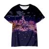 2026 Cross-border Amazon Short Sleeve Cartoon Minecraft 3D Digital Printing Crew Neck Loose Short Sleeve T-Shirt Factory