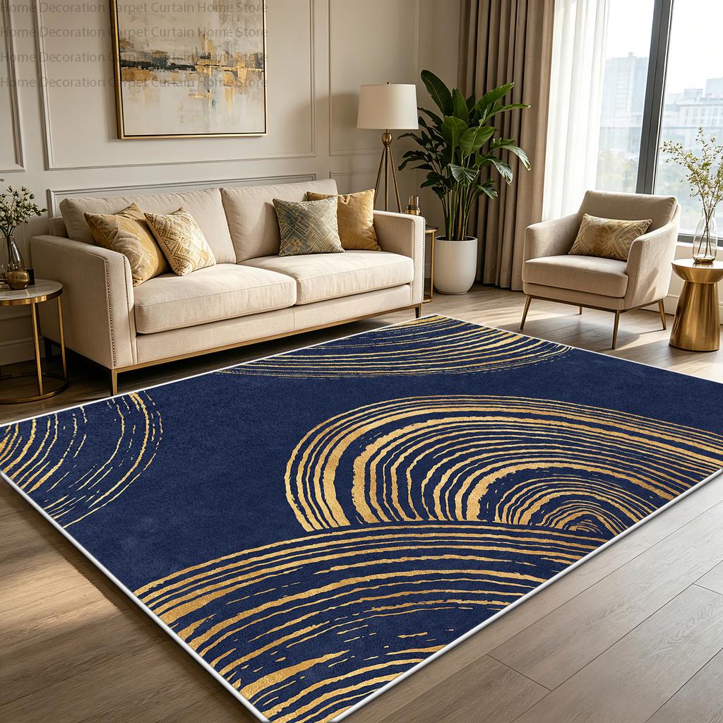 Minimalism Nordic Abstract Line Carpet Large Living Room Decoration Home Rug Short Velvet Non-slip Washable Bedroom Floor Mat