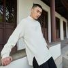 Li-Ning X Jackie Chan Co-Branded Kung Fu Series Pure Color Loose Round Neck Pullover Sweatshirt Unisex Tops White AWDS301-1