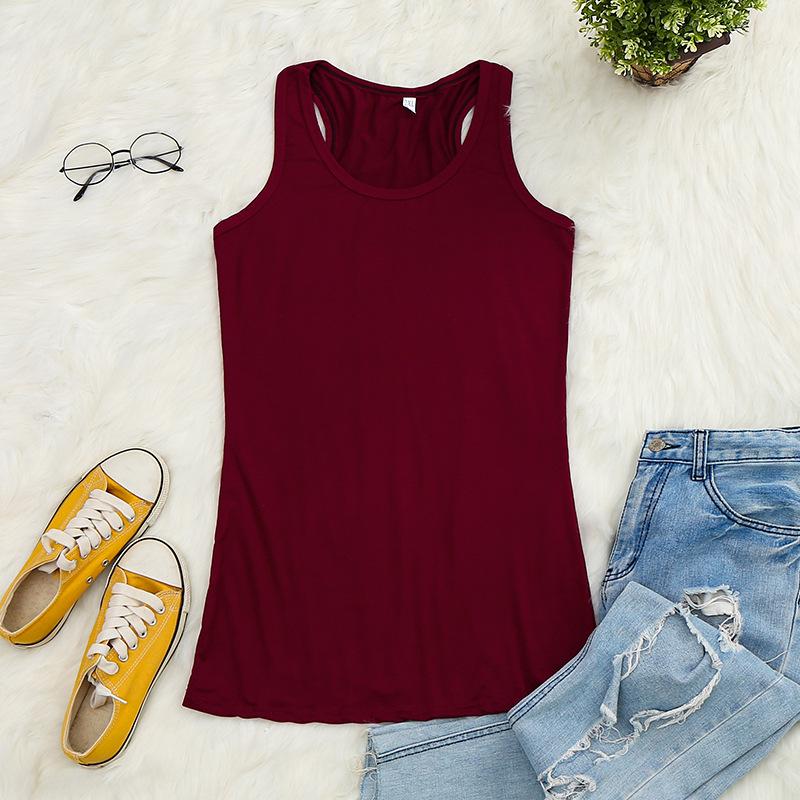 Camiseta sin mangas en forma de I de verano para mujer europea y americana 2024