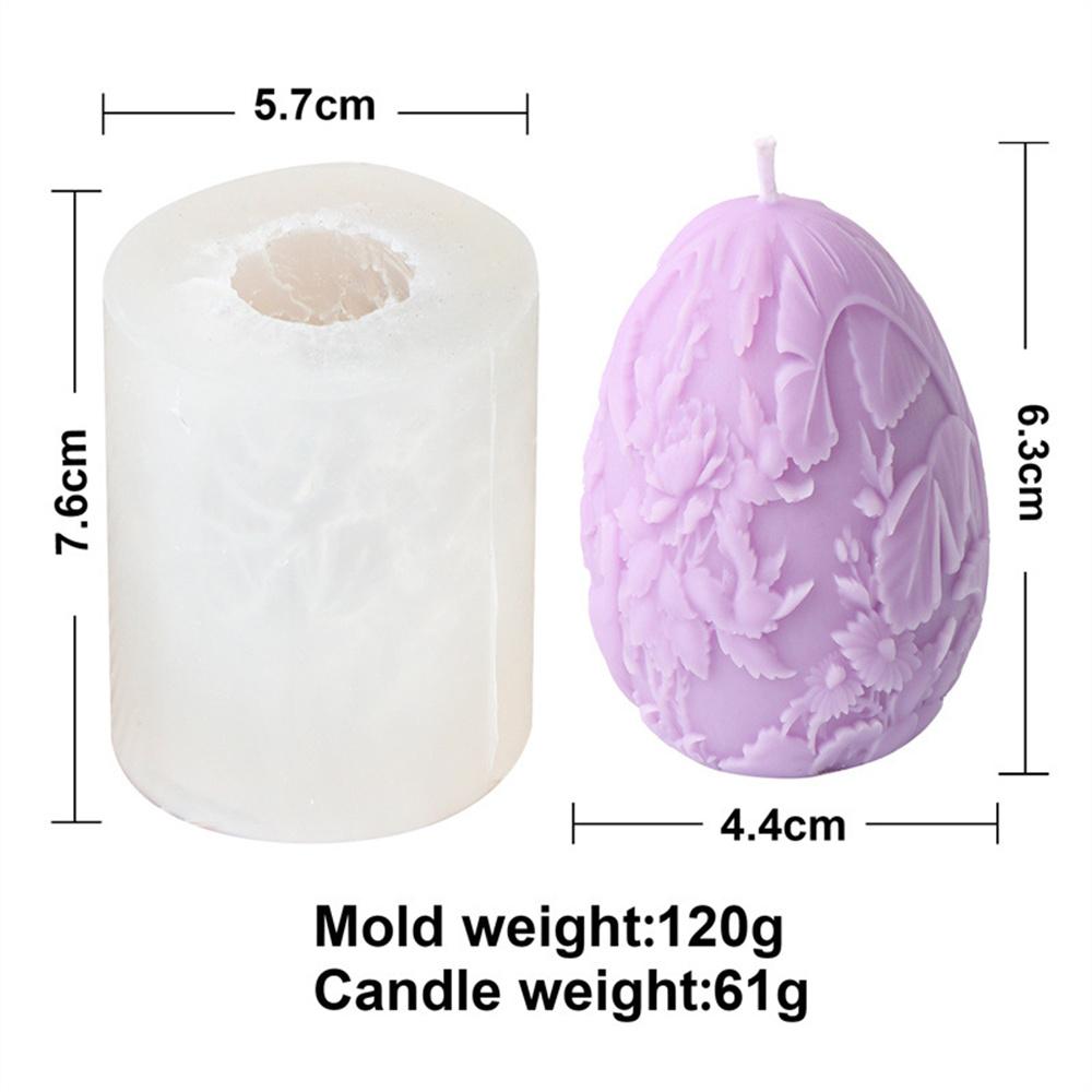 Easter Egg Flower Ball Candle Silicone Mold Handmade Chocolate Decoration Gypsum Aromatherapy Soap Resin Candle Silicone Mould