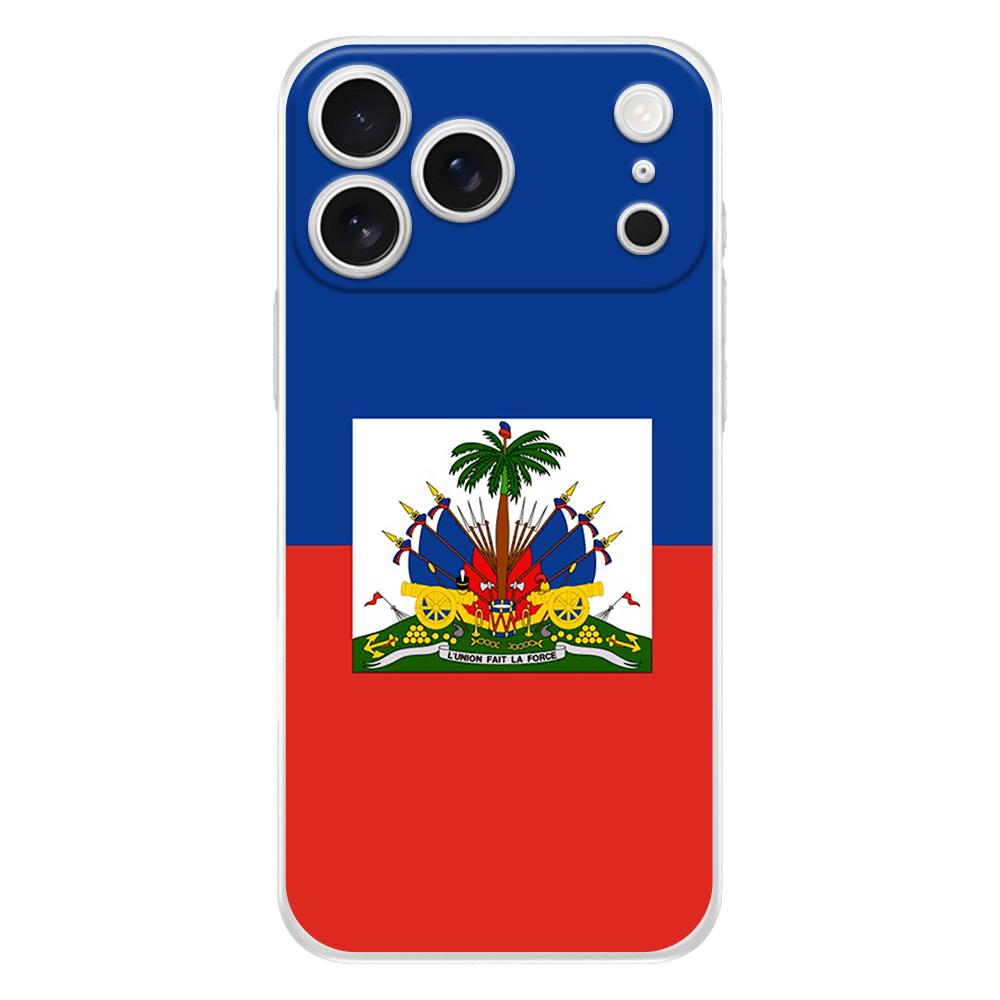 Soft Phone Case For iPhone 17 Air 16E 16 11 15 14 Pro MAX 12 13 7 8 Plus SE Easter Cover Fullback Protection shipping Haiti Flag