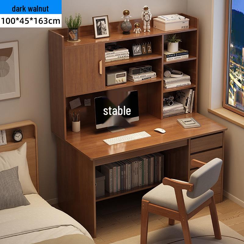 Modern Computer Desk with Bookshelf & Storage for Home, Office, Bedroom & Study Room