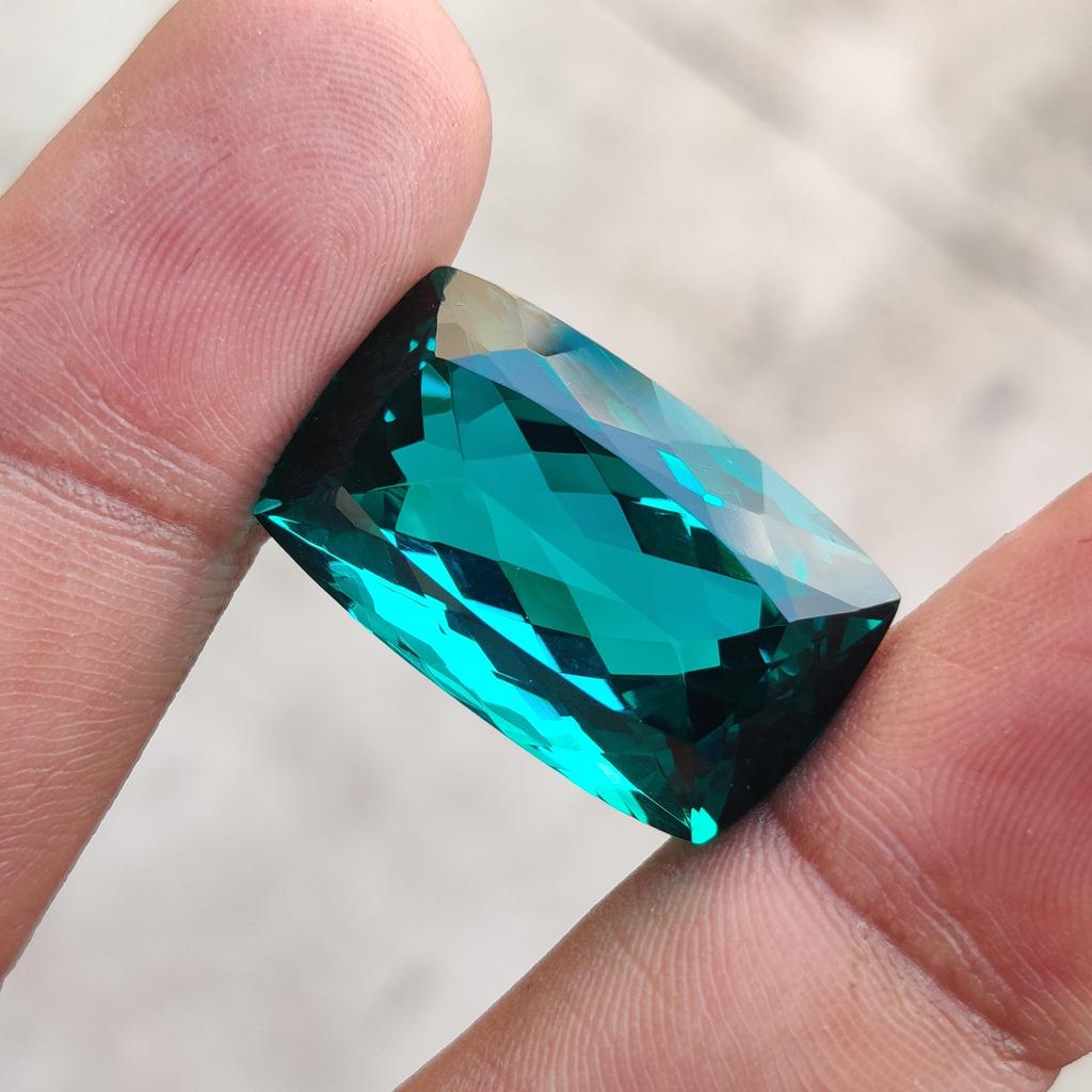 Rectangular Cut Natural Glass Stone, Loose Stone, 37.90 Carat, 26x16x14 Size Stone.