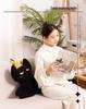 Siyah Beyaz Coco Kedi Peluş Yastık - Sevimli Yavru Kedi Minderi ve Kanepe Sırtlığı