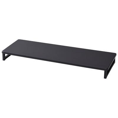 Yamazen Monitor Stojan Šířka 80 x Hloubka 25 x Výška 8 cm Klávesnice Úložiště PC Stojan Snadná montáž Černá/Černá DTS-8025(BK/BK)