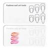 Acrylic Nail Practice Palette 1Pcs Transparent Reusable Gel Polishing Mixing Board 6 Common Shapes Exercises Drawing Manicure