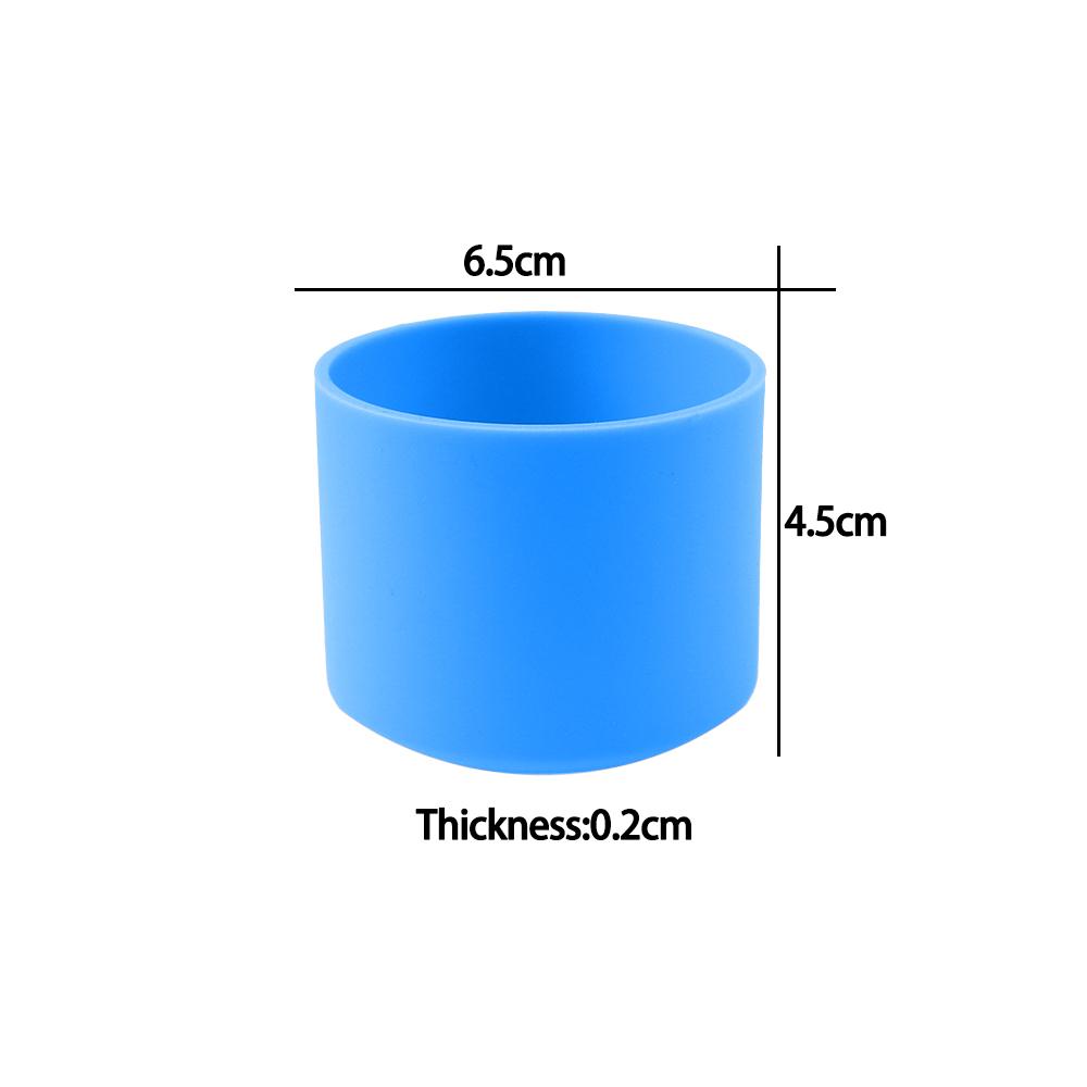 For Better Life 1Pc 6.5cm Soft Silicone Cup Bottom Sheath Protector Sleeve For Glass Water Tea Bottle Anti Damage Accessories