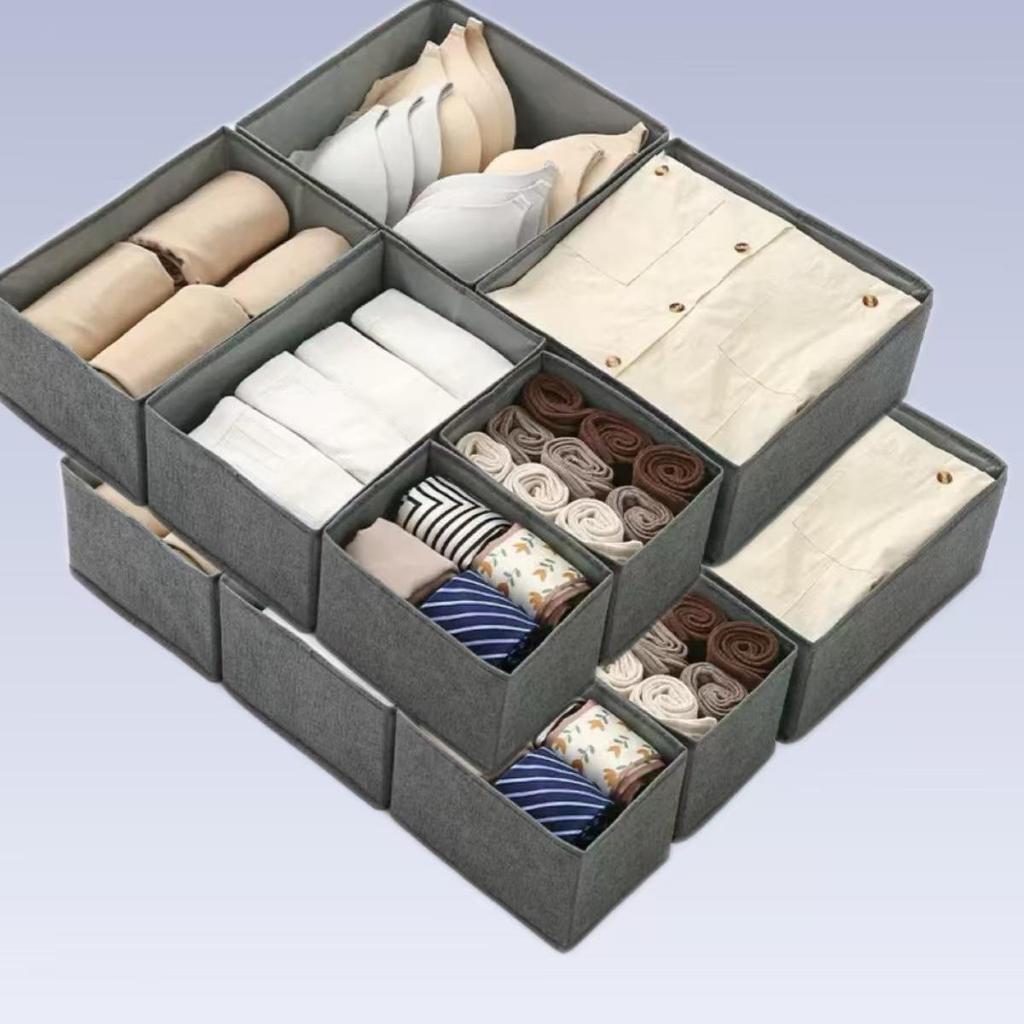 Faltbarer Kleiderschrank-Organizer: Kleidung, Socken, Unterwäsche, BHs, Schals Aufbewahrungsbox