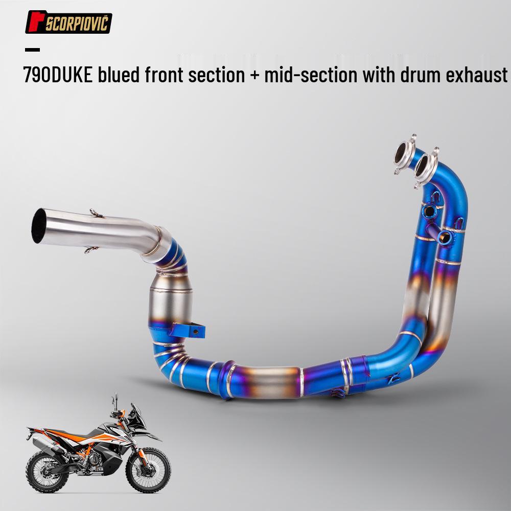 790DUKE Stainless Steel Exhaust Pipe Kit - Debaffled/Baffle Option, Direct Fit