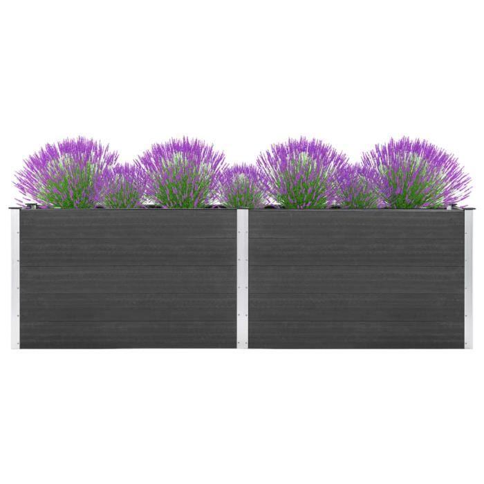 Jardinière 300x50x54 cm WPC Gris