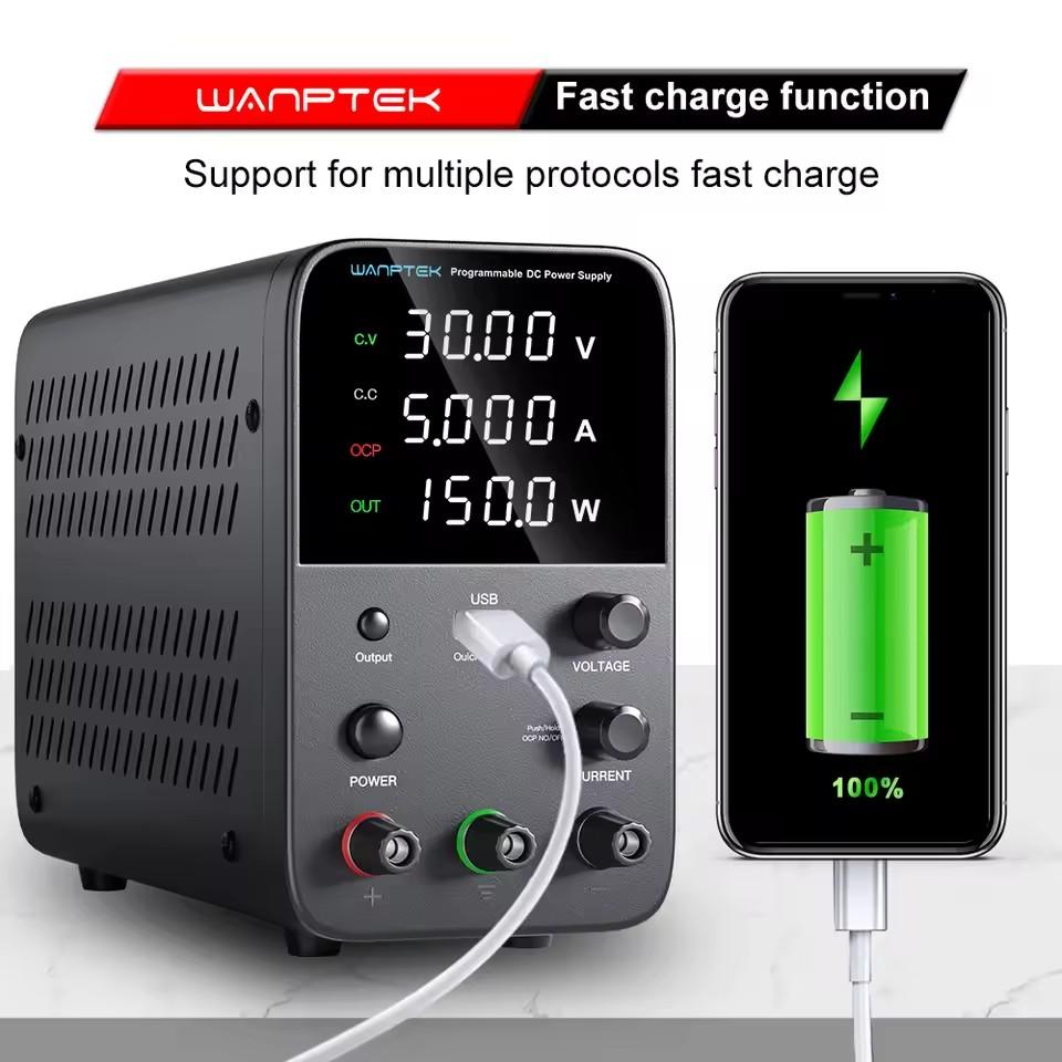 Wanptek Programmable DC Power Supply WPS3010H 30V 10A Voltage Current RegulatorLaboratory Maintenance Workbench  AC 220V 110V