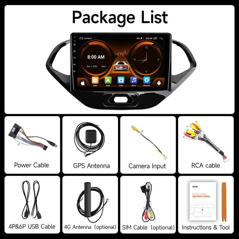 9" Car Radio For Ford FIGO 2015-2018 Android12 GPS Navigation Auto Multimedia Player Wireless Carplay Rear Camera 360 WIFI BT 4G