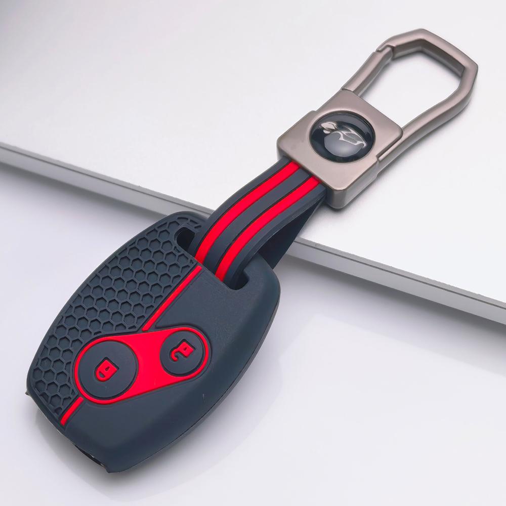 Key Fob Cover for Honda Accord Civic CR-V with Keychain Anti-Scratch Surface Shockproof Structure Soft Grip Texture Easy Install Design