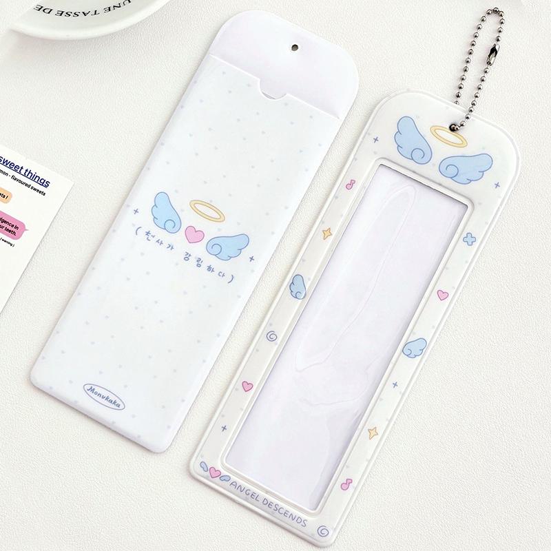 Photocard Holder Pvc Transparent Card Case Student Campus Card Access Bag Strawberry Four Grid Card Sleeve