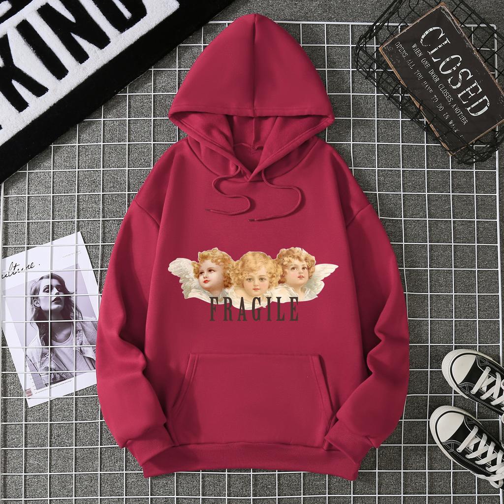 New trendy brand women's clothing printing fashion personality street loose hooded sweater women