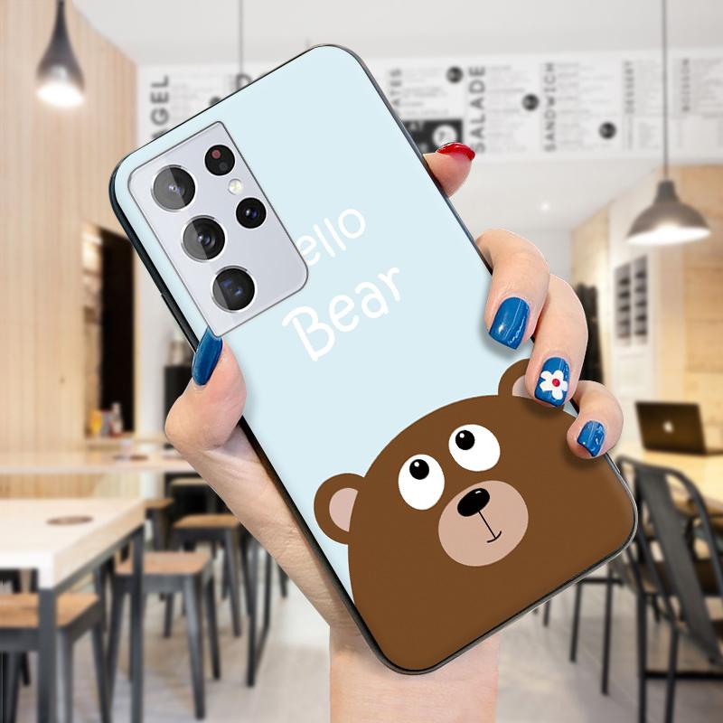 Carcasă drăguță cu urs panda Carcasă minunată pentru telefon din silicon moale TPU, rezistentă la șocuri